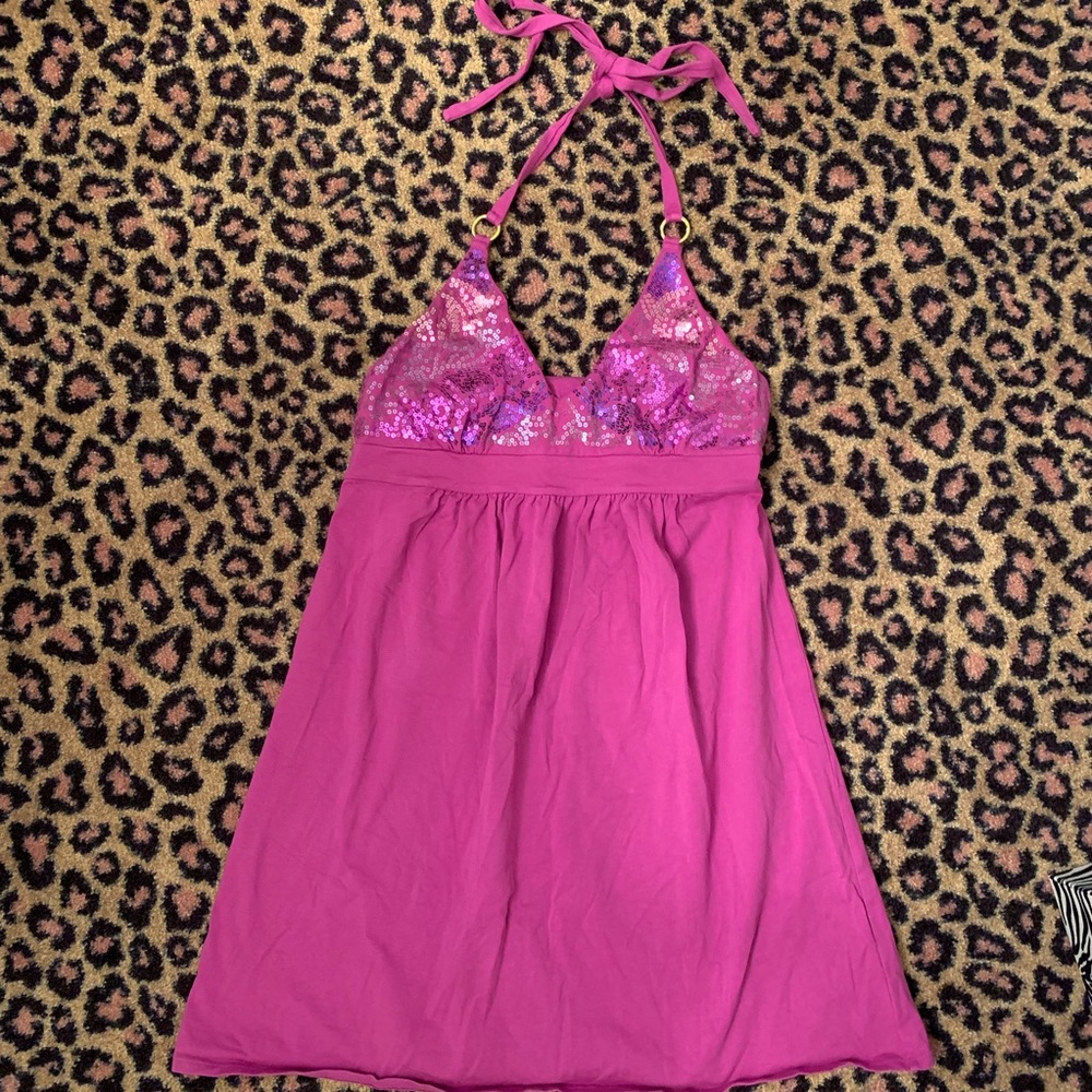 Purple Victorias Secret sundress sequin beach